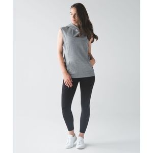 Lululemon Gray Blissed Out Sleeveless Hooded Tank Top